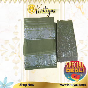 Shiffon work saree